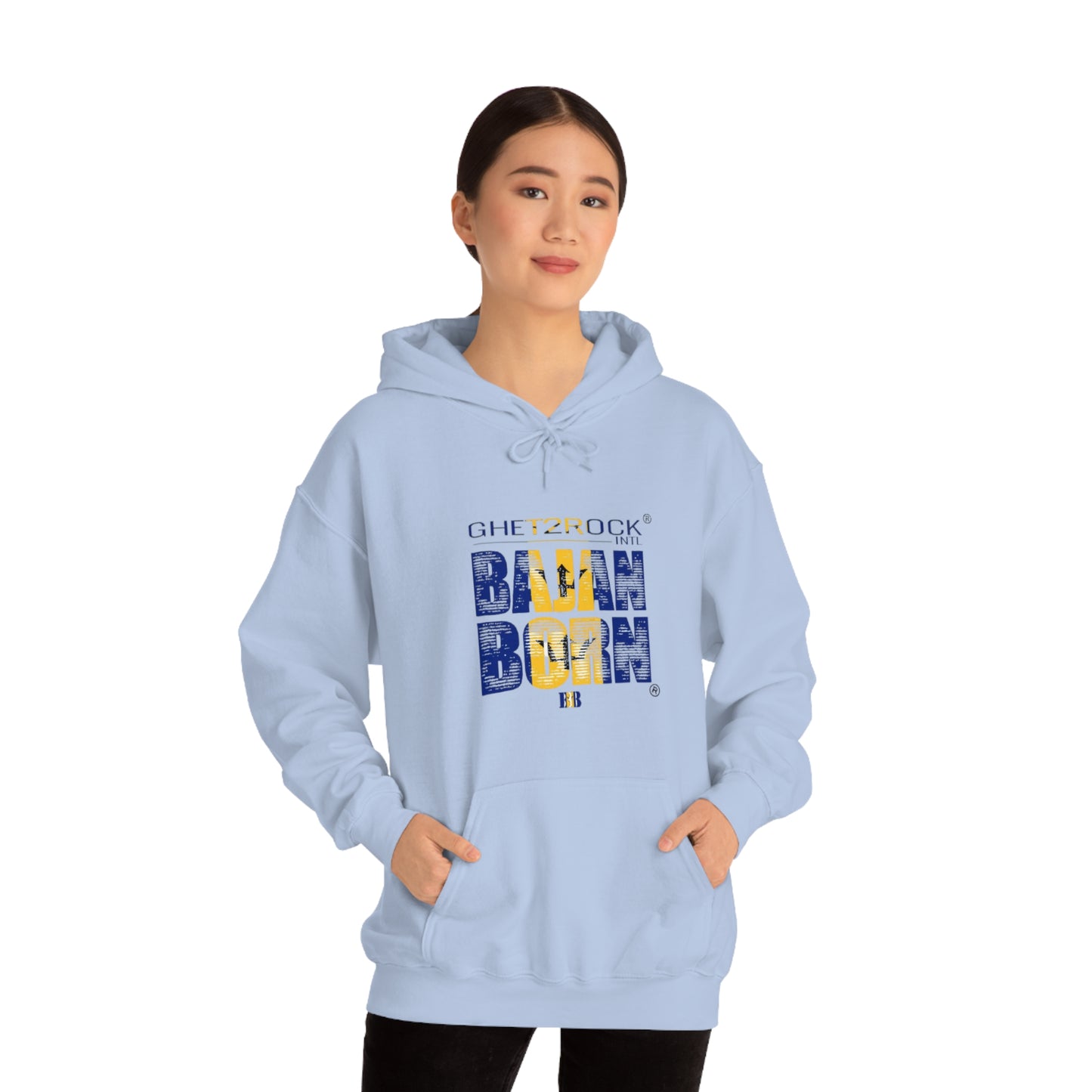 Bajan Born Unisex Heavy Blend™ Hooded Sweatshirt