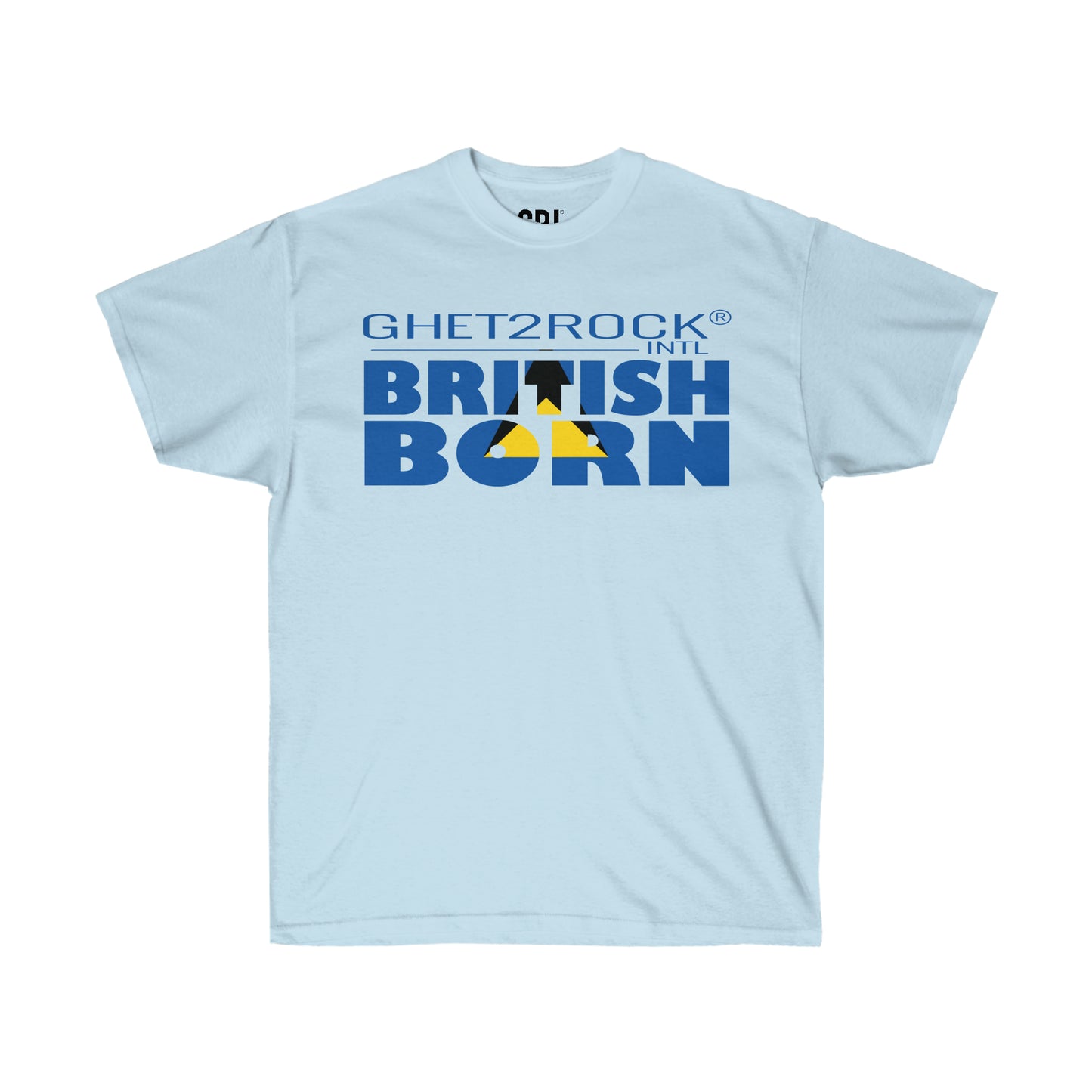 St Lucia British Born Unisex Ultra Cotton Tee