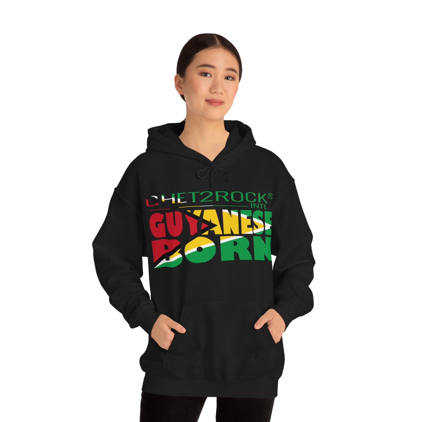 Guyanese Born Unisex Heavy Blend™ Hooded Sweatshirt